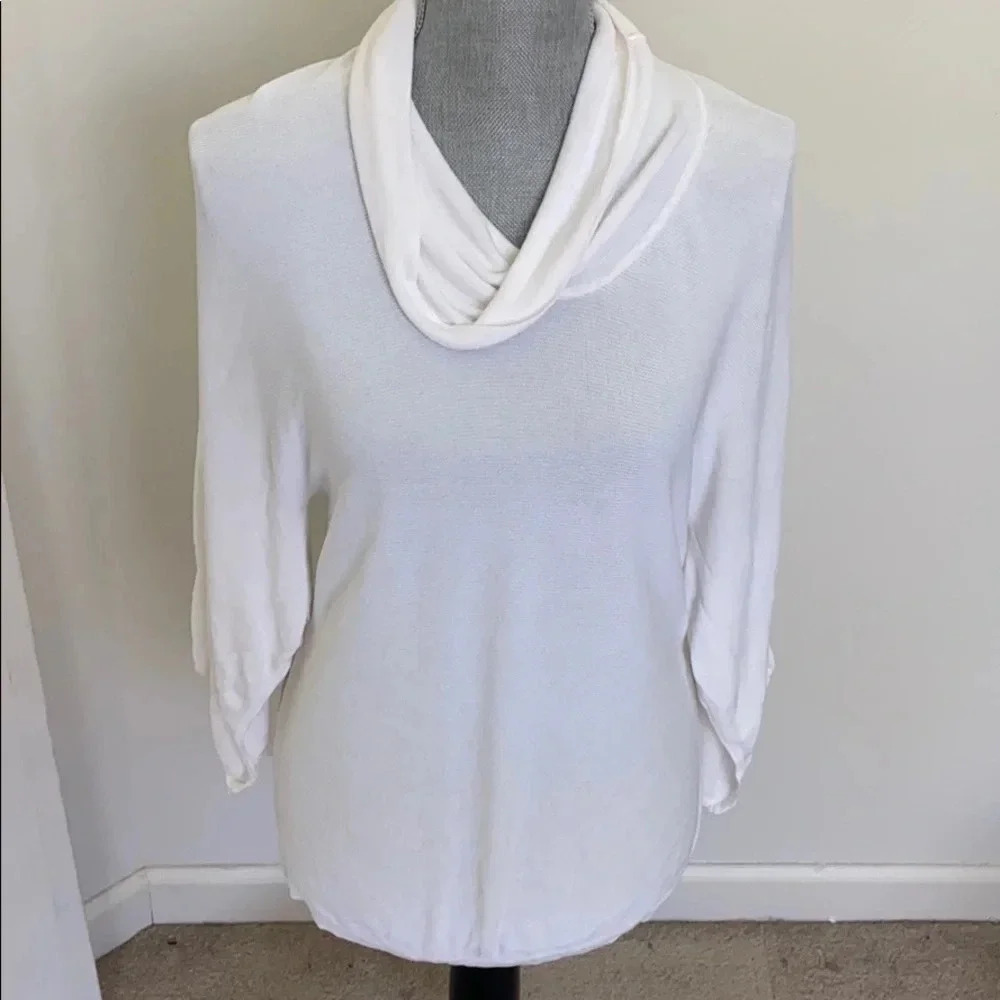 Michelle Nicole White Cowl Neck Top